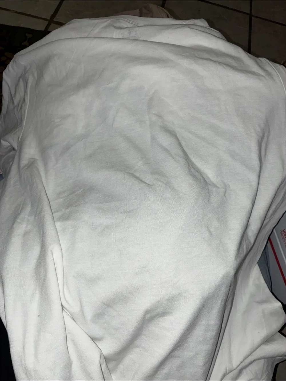 Champion White Tee with Green Wave Script and Gray Emblem - Picture 4 of 4